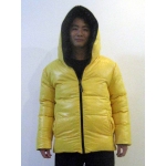 New unisex shiny nylon padded winter jacket wet look puffa reversible down jacket size M-3XL